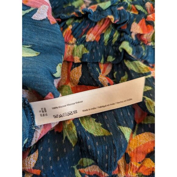 FREE PEOPLE Green Suki Floral Garden Combo Off the Shoulder Top Medium NEW - Picture 15 of 16